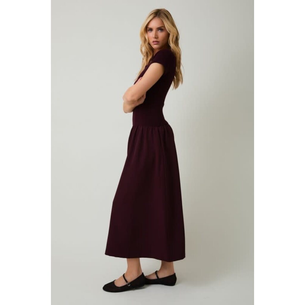 Sunday Edition Sunday Edition Short Sleeve Woven Midi Dress