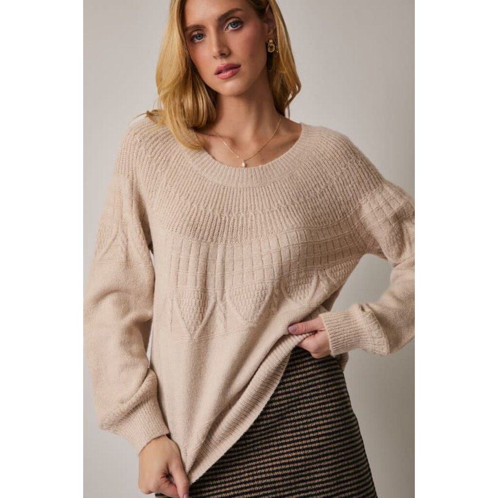 Sunday Edition Sunday Edition Long Sleeve Textured Detail Sweater