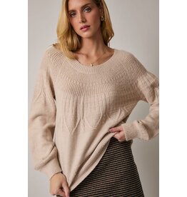 Sunday Edition Long Sleeve Textured Detail Sweater
