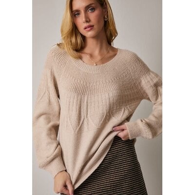Sunday Edition Long Sleeve Textured Detail Sweater