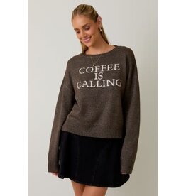 Sunday Edition Coffee is Calling Sweater Top