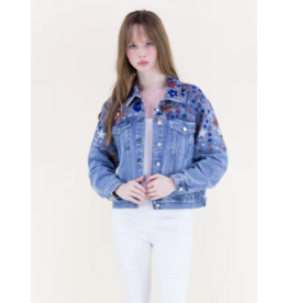 Original USA Wildflower Hand Embroidered Jacket