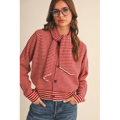&Merci Striped Sweater Cardigan