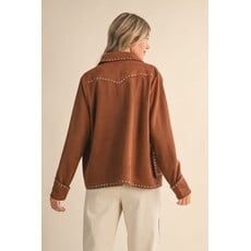 &Merci &Merci Studded Suede Jacket