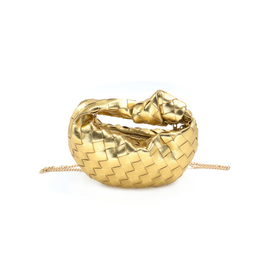 BC Bags Woven Evening Bag with Knot Detail