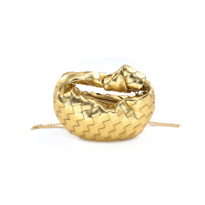 BC Bags Woven Evening Bag with Knot Detail