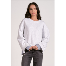 Elan Elan Long Sleeve Mix Media Top