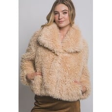 Love Tree Love Tree Mid Waist Faux Fur Coat