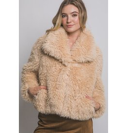 Love Tree Mid Waist Faux Fur Coat