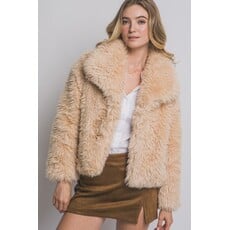 Love Tree Love Tree Mid Waist Faux Fur Coat
