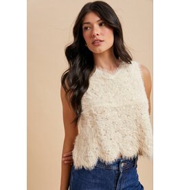 Anniewear Eyelash Sequin Embellished Tank Top