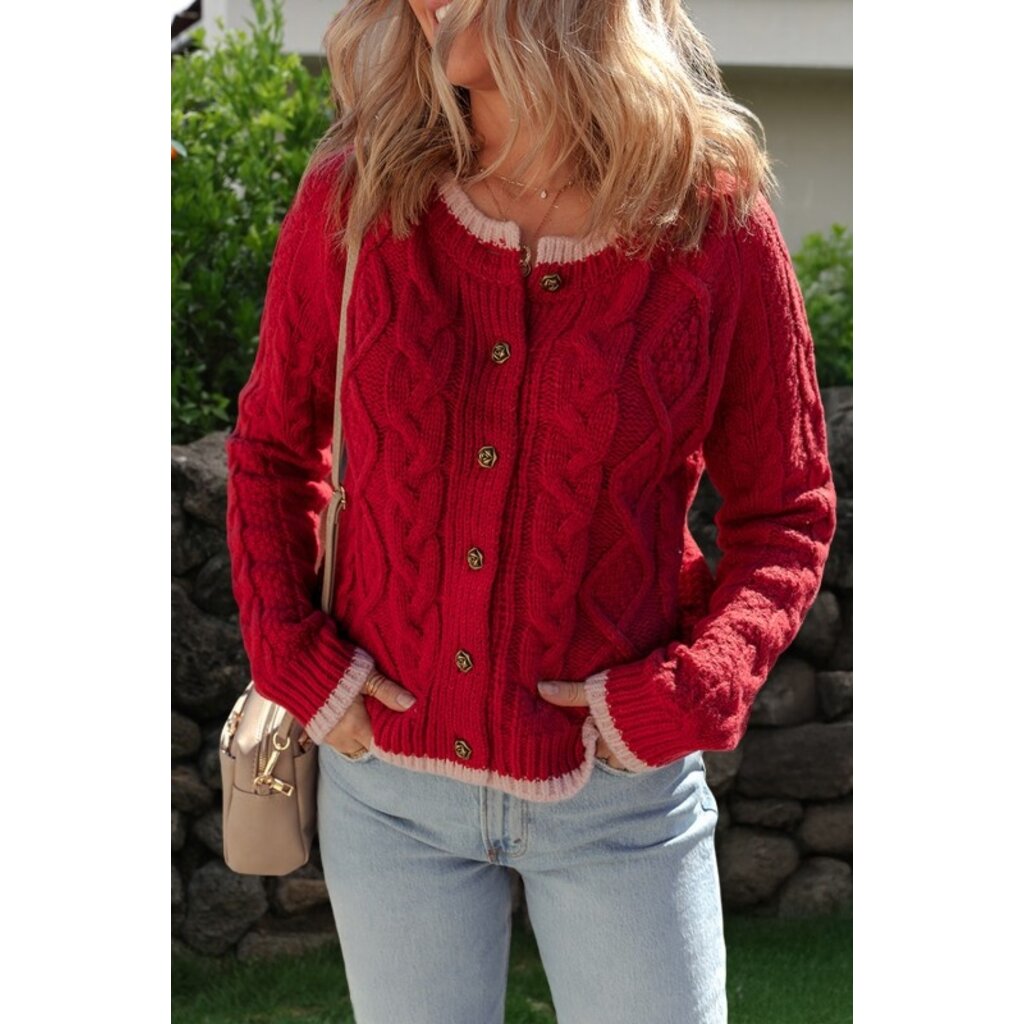 Fashion Works Fashion Works Cable Knit Cardigan