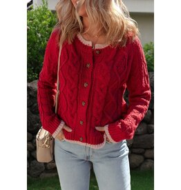 Fashion Works Cable Knit Cardigan