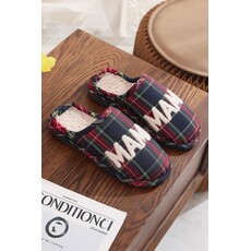 Fashion Works Fashion Works Retro Plaid Mama Slippers