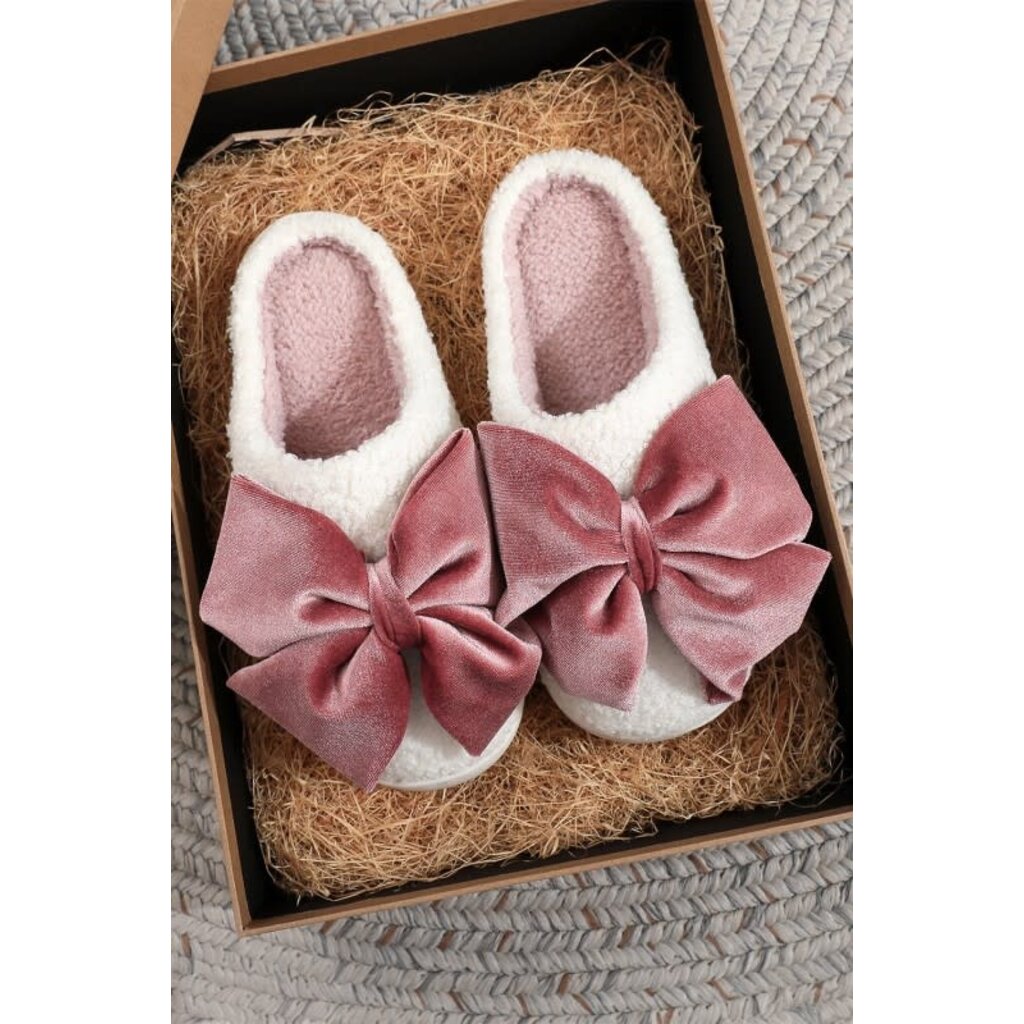 Fashion Works Fashion Works Ribbon Bow Slippers