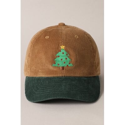 Fashion City Christmas Tree Corduroy Hat