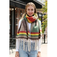 Fashion City Fashion City Multi Geo Chunky Scarf