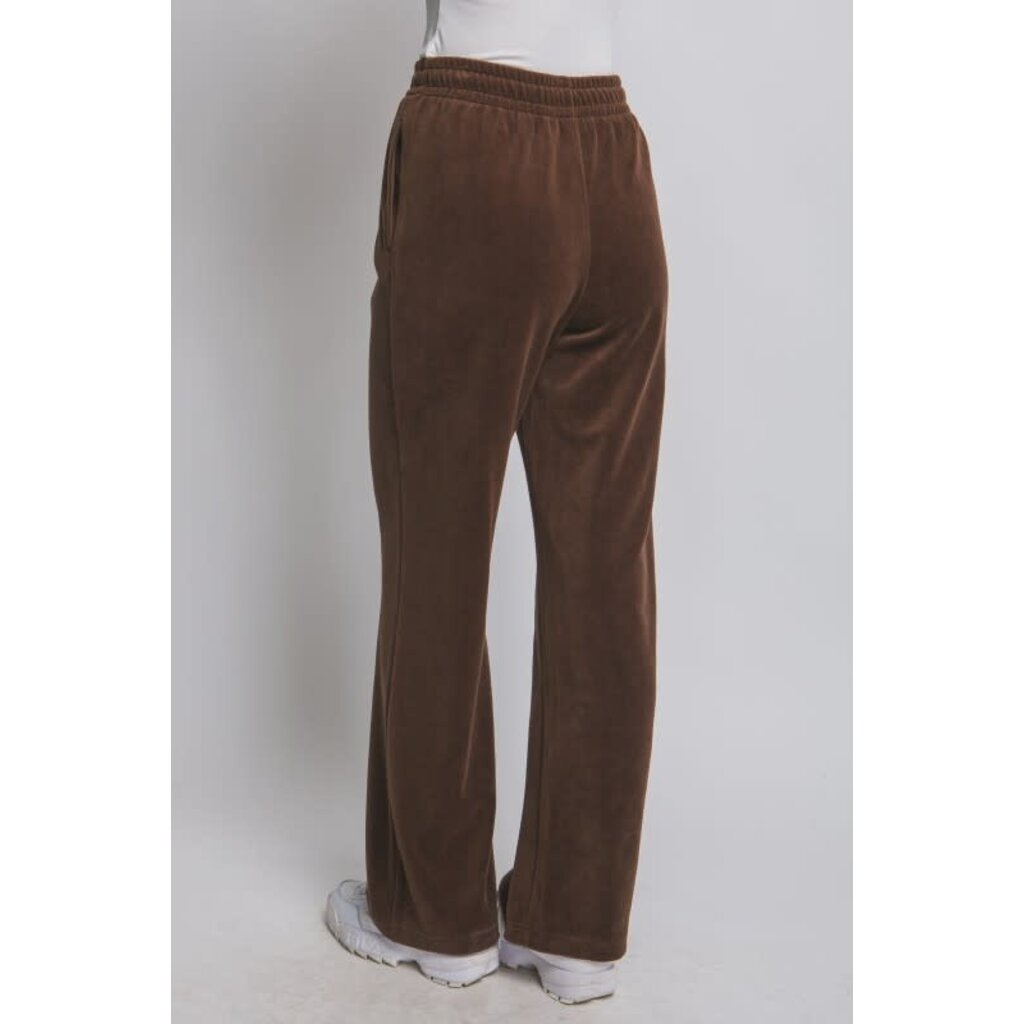 Love Tree Love Tree Elastic Waist Velour Sweatpants