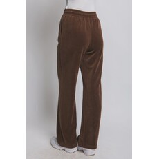 Love Tree Love Tree Elastic Waist Velour Sweatpants