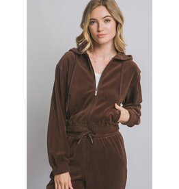 Love Tree Velour Full Zip Hoodie