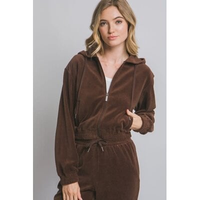 Love Tree Velour Full Zip Hoodie