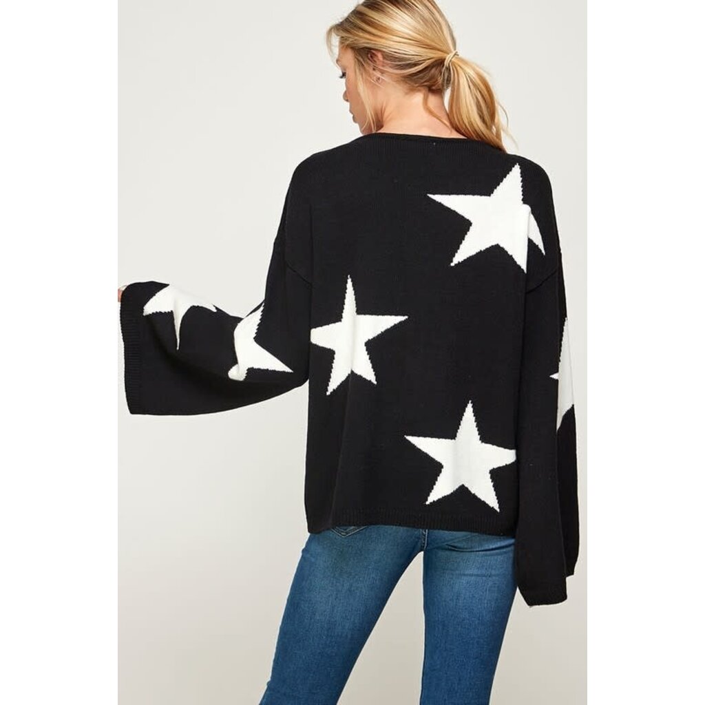 Solution Star Printed Pullover Sweater
