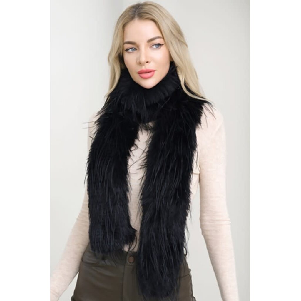 Wona Wona Fluffy Faux Fur Wrap Scarf