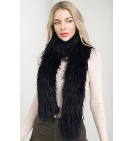 Wona Fluffy Faux Fur Wrap Scarf