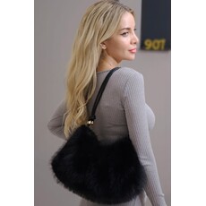 Wona Wona Soft Plush Faux Fur Shoulder Bag