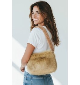 Wona Furry Faux Fur Top Handle Shoulder Bag