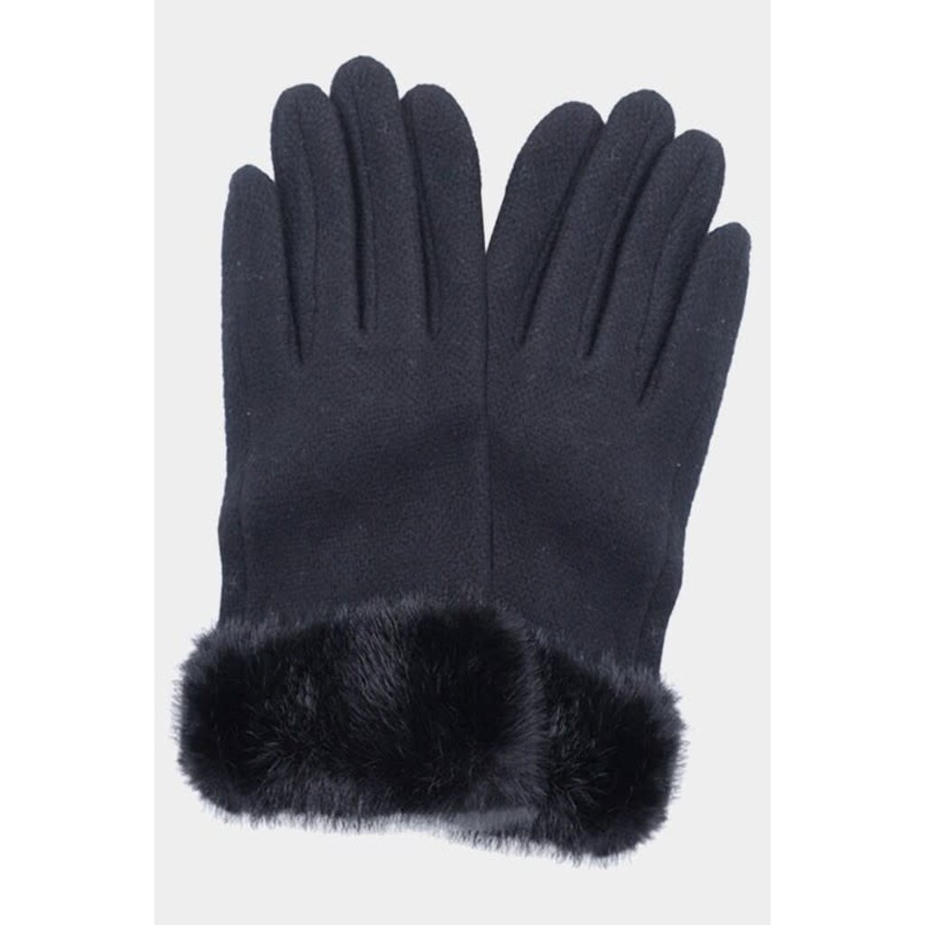 Wona Wona Fuzzy Faux Fur Smart Touch Gloves