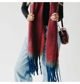 Pretty Simple Octavia Ombre Scarf Red