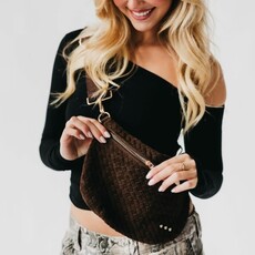 Pretty Simple Pretty Simple Suede Westlyn Woven Bum Bag