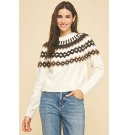 Pinch Vintage Geometric Pattern Sweater