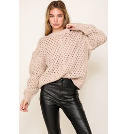 Lumiere Cozy Open Knit Chunky Sweater