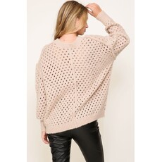 Lumiere Lumiere Cozy Open Knit Chunky Sweater