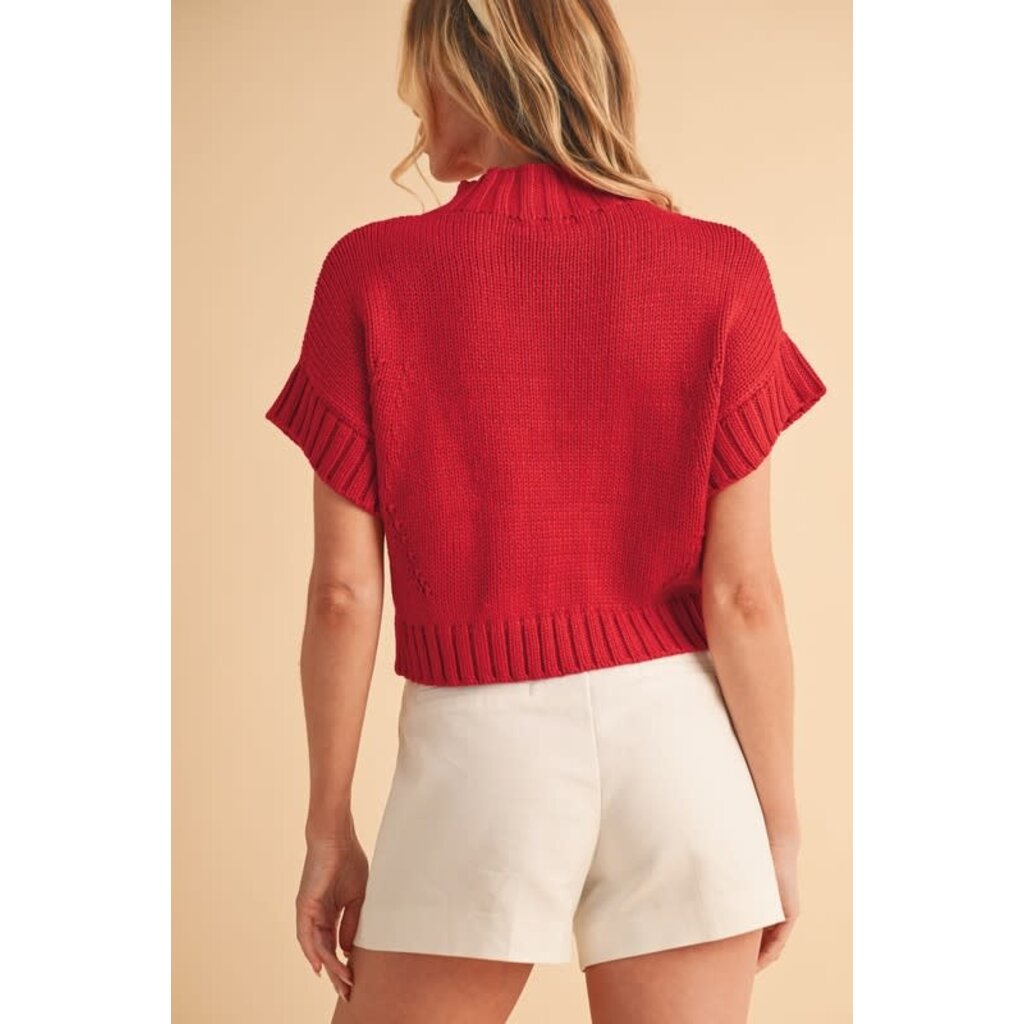 Aemi + Co Aemi + Co Heart Knitted Top