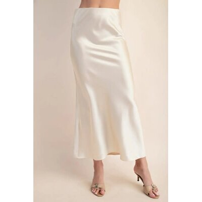 Style U Elastic Waist Midi Skirt