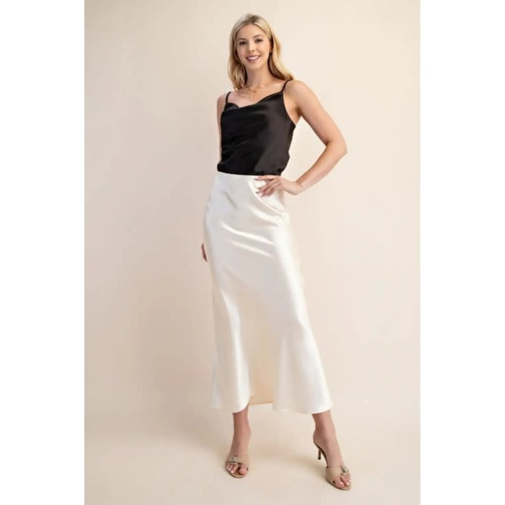 Style U Style U Elastic Waist Midi Skirt