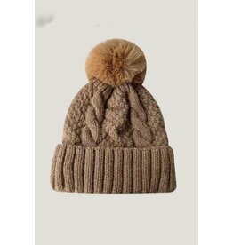Swan Madchen Solid Pom-Pom Fleece Lined Beanie