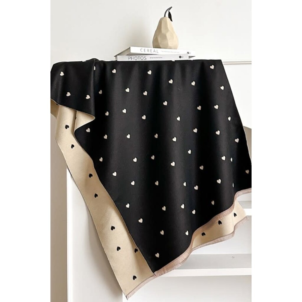 Swan Madchen Swan Madchen Heart Colorblock Faux Cashmere Scarf