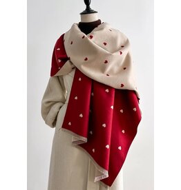 Swan Madchen Heart Colorblock Faux Cashmere Scarf