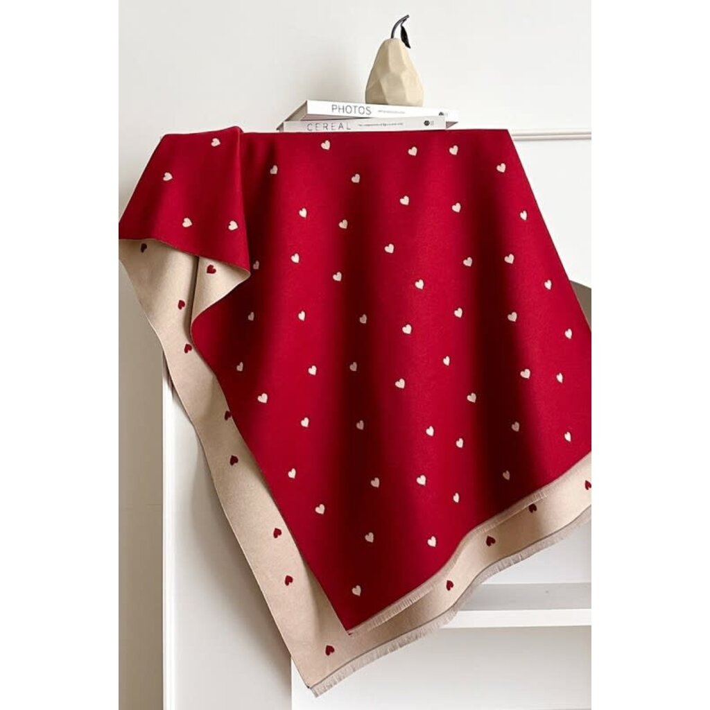 Swan Madchen Swan Madchen Heart Colorblock Faux Cashmere Scarf