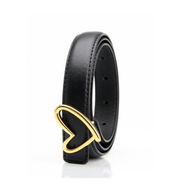 Swan Madchen Heart Buckle Faux Leather Belt