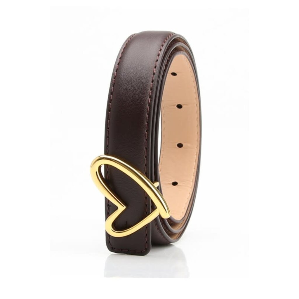 Swan Madchen Swan Madchen Heart Buckle Faux Leather Belt