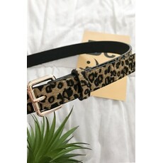 Swan Madchen Swan Madchen Leopard Print  Square Buckle Belt