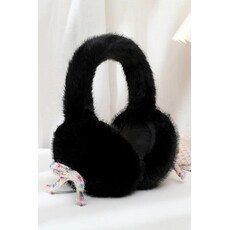 Swan Madchen Swan Madchen Faux Fur Knit Bow Tie Ear Muffs
