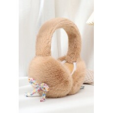 Swan Madchen Swan Madchen Faux Fur Knit Bow Tie Ear Muffs