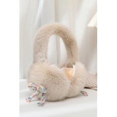 Swan Madchen Swan Madchen Faux Fur Knit Bow Tie Ear Muffs