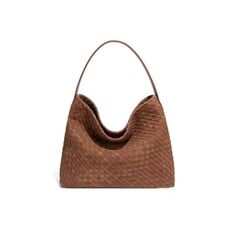 Swan Madchen Swan Madchen Suede Woven Large Shoulder Bag